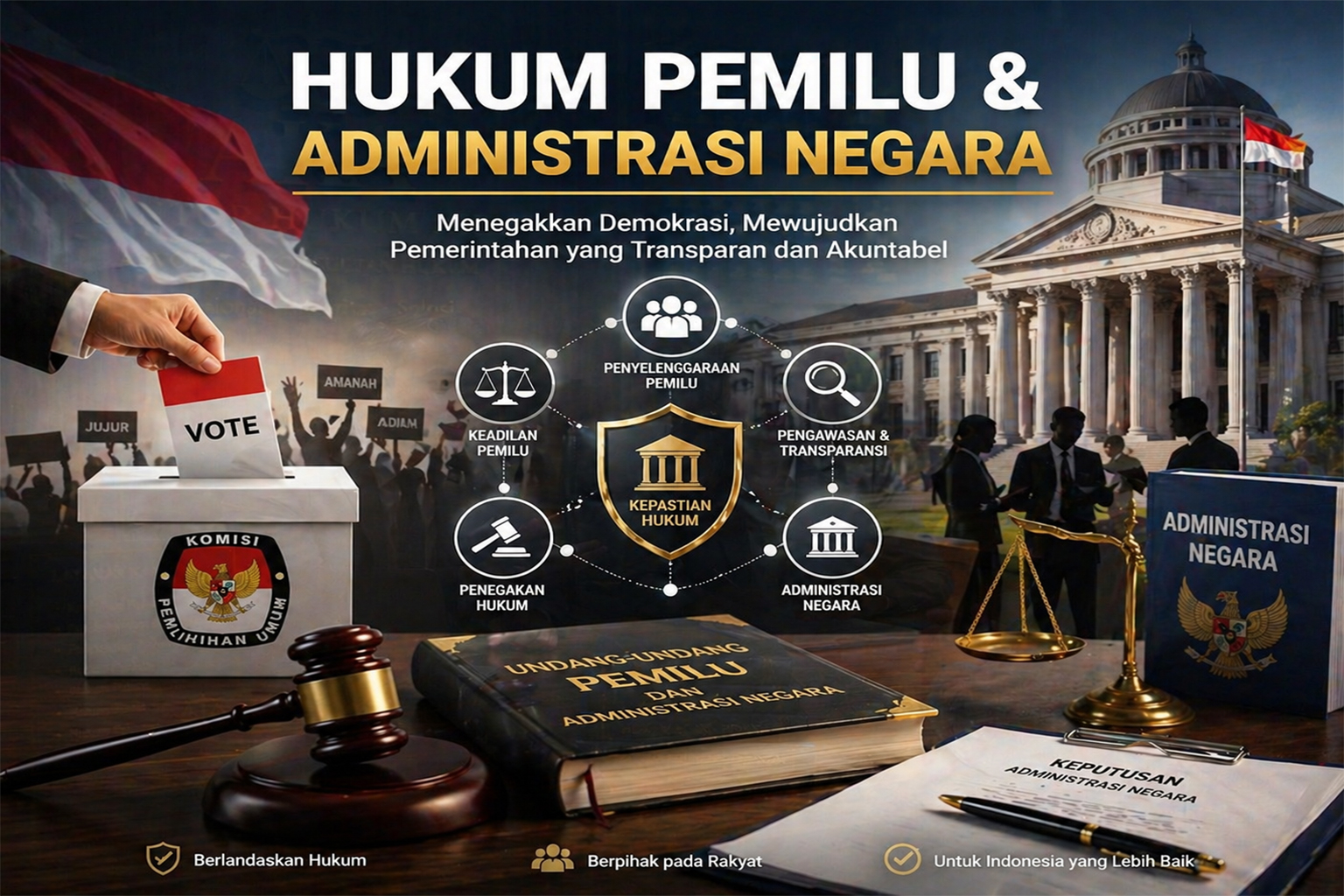 Hukum Pemilu & Administrasi Negara Dalam Menjaga Demokrasi Yang Berkualitas